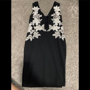 black and white dress